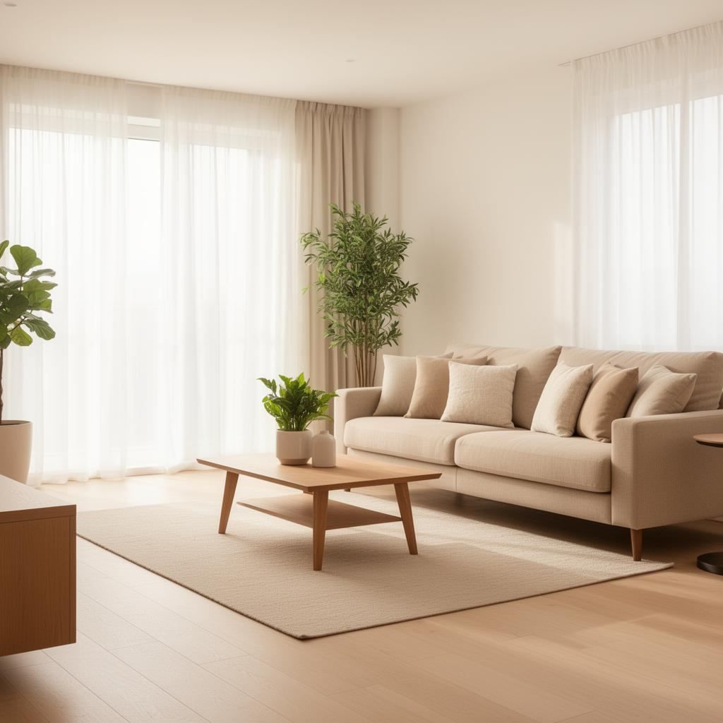 Bright, freshly cleaned living room